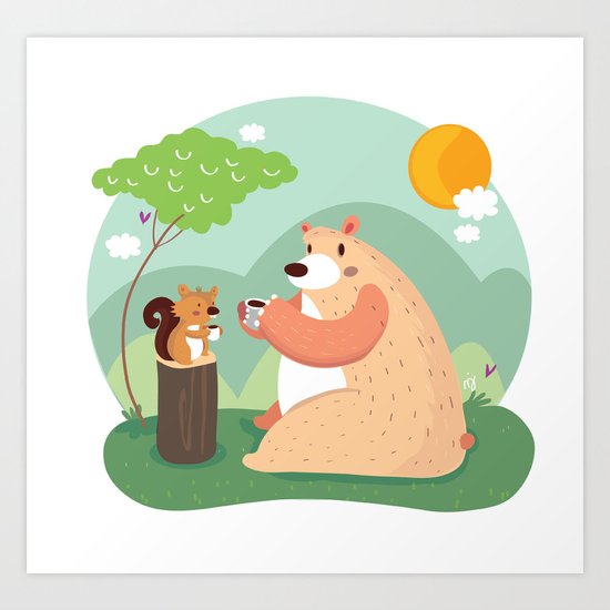 Tea time Art Print