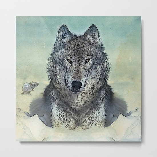 Scout and tiny Metal Print