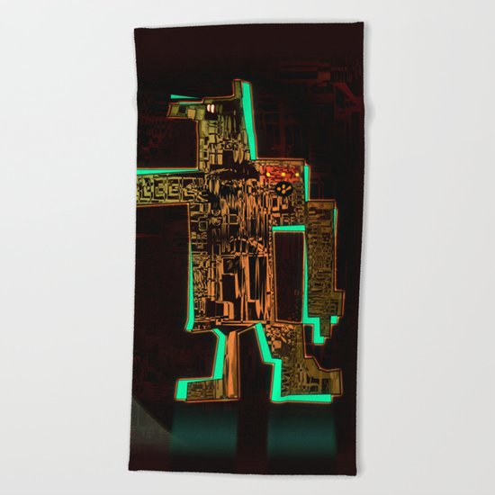 Spatial Robotic City Lab Beach Towel