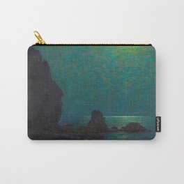 Granville Redmond Catalina Island Coast Under a Moonlit Sky Oil Painting Vintage American Art Carry-All Pouch