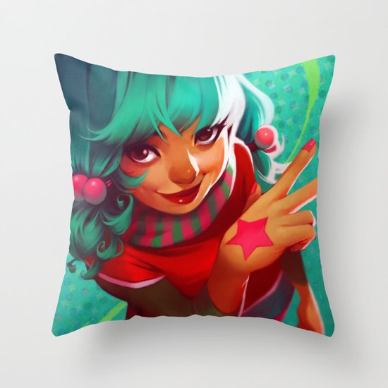 Bubblegum Throw Pillow