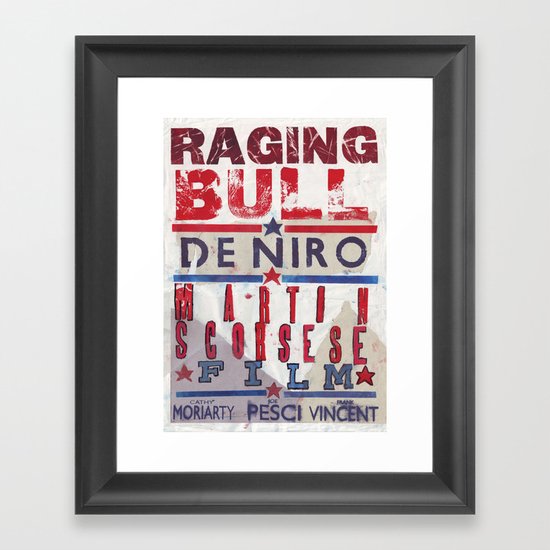 Raging Bull Framed Art Print