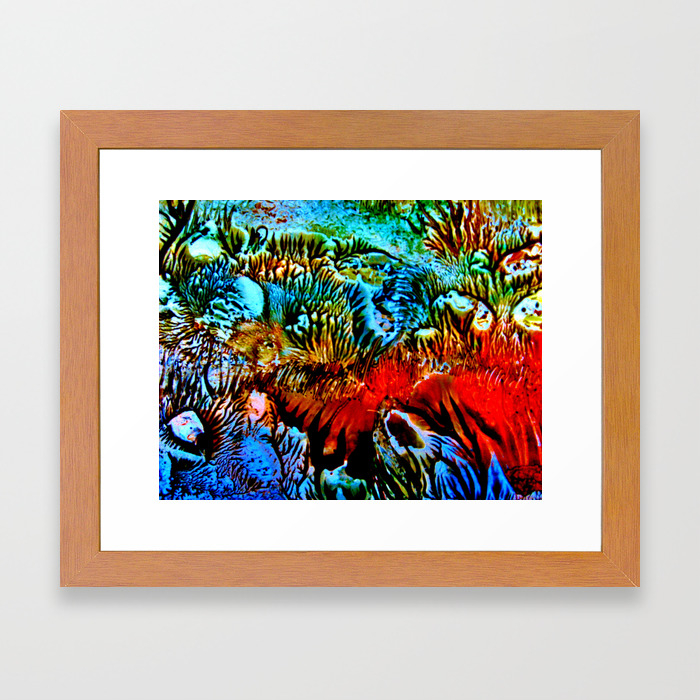 Colorful Underwater Plants Framed Art Print By Costa Society6