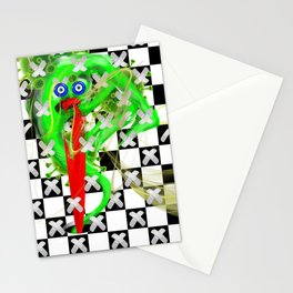 Puking Green Monster Stationery Card
