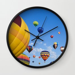 Vibrant Hot Air Balloons Wall Clock