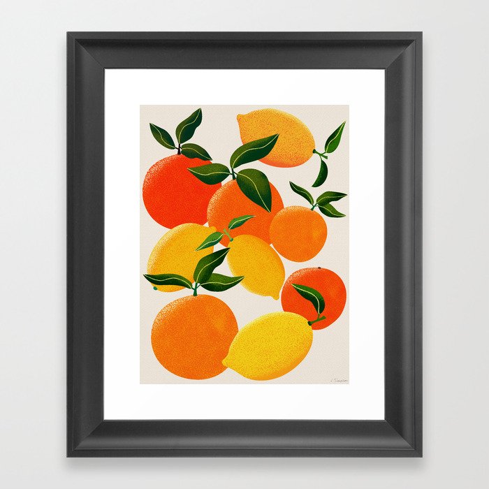 Oranges and Lemons Framed Art Print