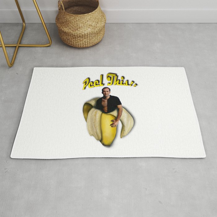 Nicolas Cage In A Peeled Banana Rug By Sieratomczak Society6