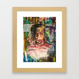 Portrait of The King Fro Show Framed Art Print