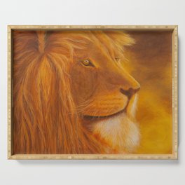 Lion on the Lookout Serving Tray