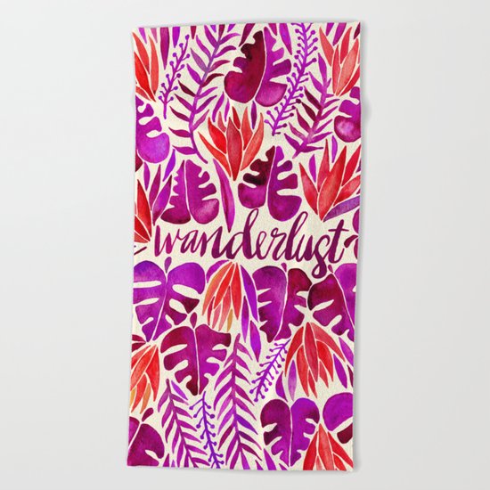 Tropical Wanderlust – Magenta Palette Beach Towel