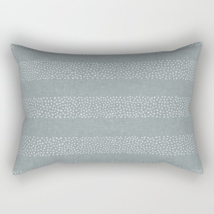 angrand stipple stripes - gray blue Rectangular Pillow