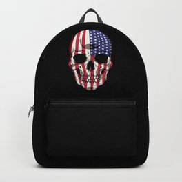 Patriotic Skull - United States Flag - USA Patriot Backpack