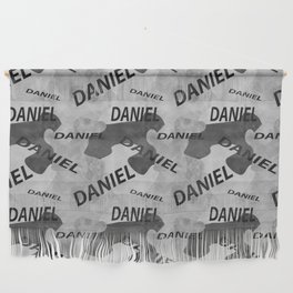 Daniel pattern in gray colors and watercolor texture Wall Hanging