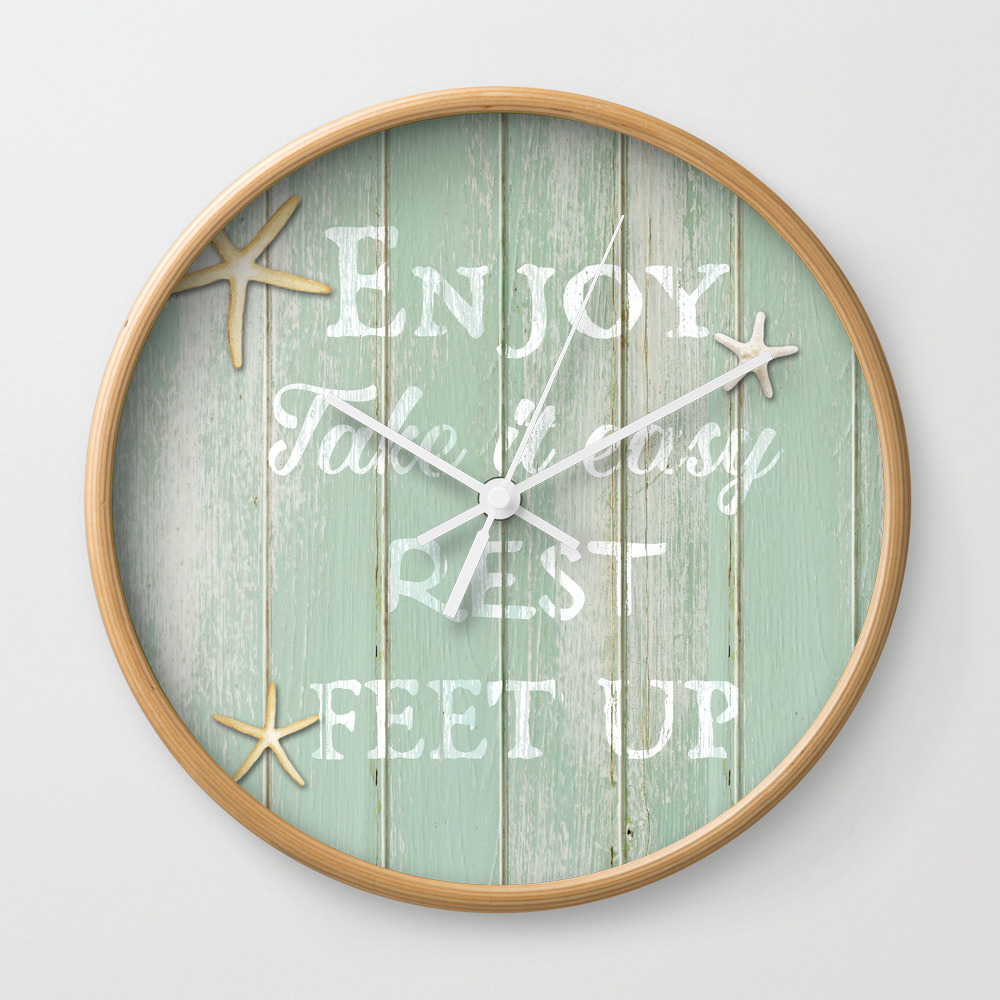 Call To Relax On Reclaimed Wood Background Wall Clock By Reclaimed Wood Background Wall Clock