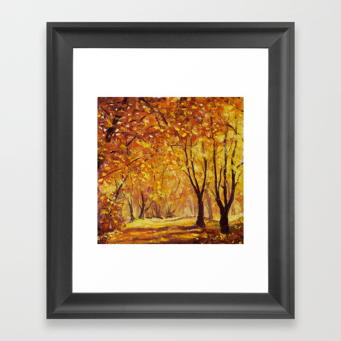 Sunny Autumn Wood Palette Knife Oil Painting On Canvas By Valery