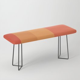 Geometric Modern Rectangle Square Design in Orange and Blue Bench