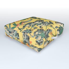 Fashionable Battle Of Frogs By Kawanabe Kyosai 1864 Outdoor Floor Cushion