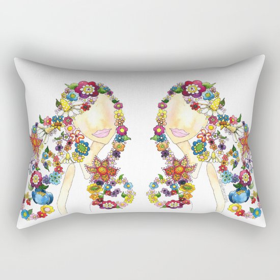 Flower Girl One Rectangular Pillow