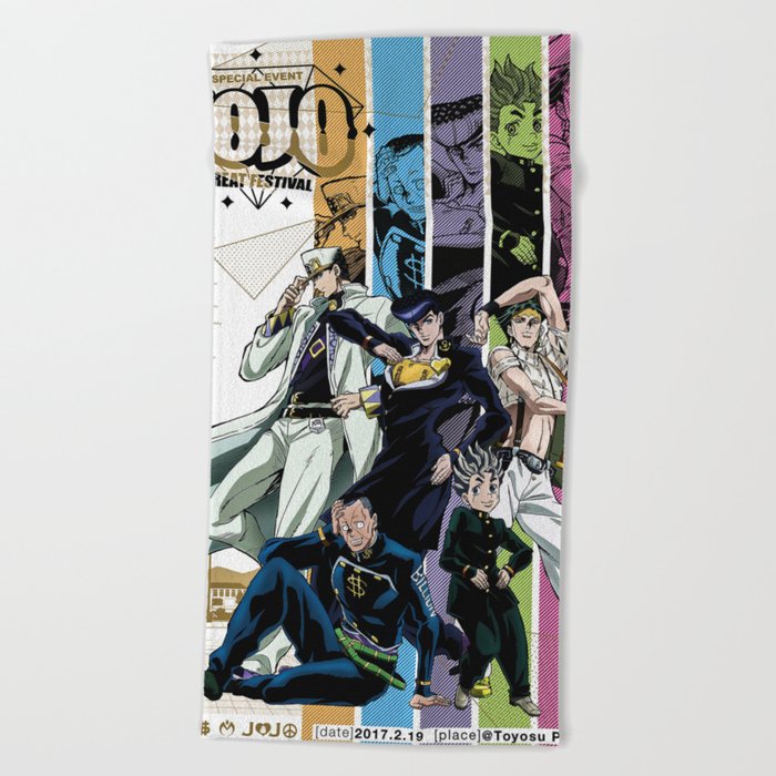 Jojo Bizarre Adventure Beach Towel by Moody Lange Society6