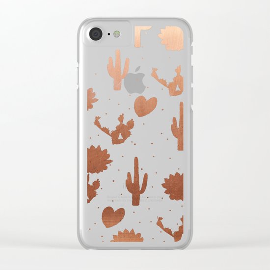 Copper Cacus Clear iPhone Case