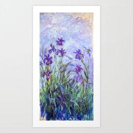 Claude Monet - Lilac Irises / Iris Mauves Art Print