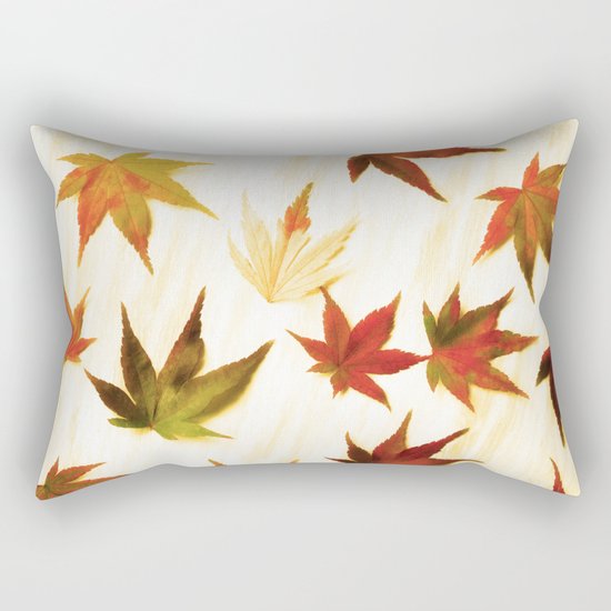 AUTUMN LEAVES PATTERN #3 #decor #art #society6 Rectangular Pillow