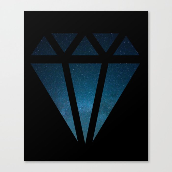 Diamond Galaxy Print Canvas Print