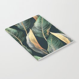 Palm leaves seamless vintage pattern Notebook