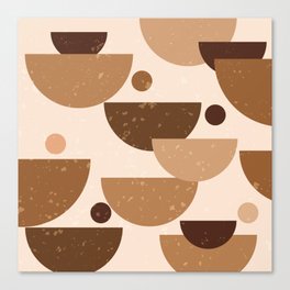coffee is life mid century abstract Canvas Print