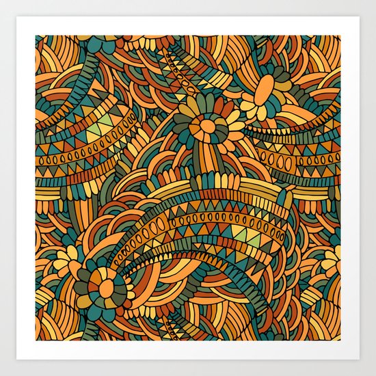 Vintage ornament Art Print