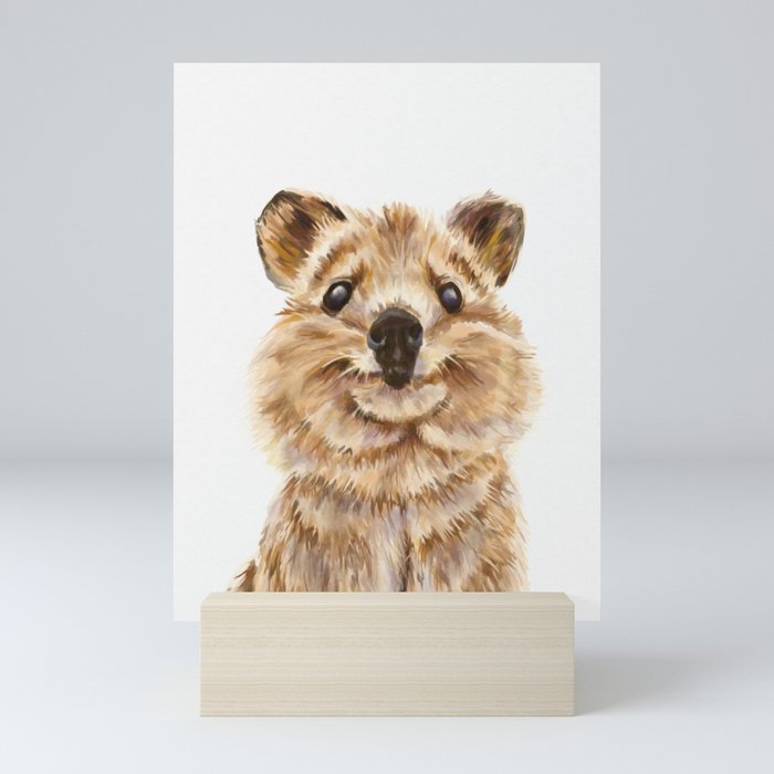 Quokka, the happiest animal on Earth Mini Art Print