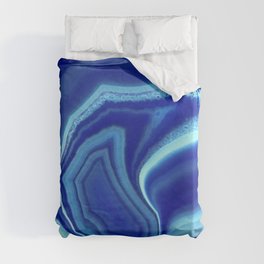 Blue colored agate Duvet Cover