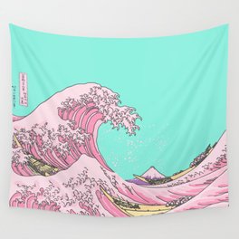 The Great Wave off Kanagawa Pastel Wall Tapestry
