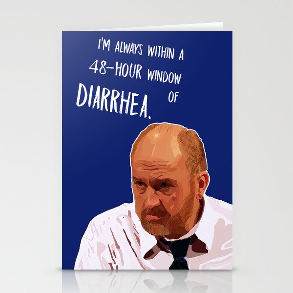 48-hour window  of DIARRHEA Stationery Cards
