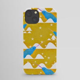 Sea unicorn - Narwhal yellow iPhone Case