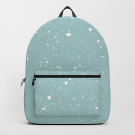 White Paint splatter on blue Backpack