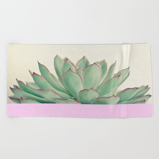 Succulent Dip Beach Towel