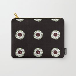 Zombie Eyeball Repeat in Midnight Black Carry-All Pouch