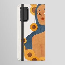 sunflower lady Android Wallet Case