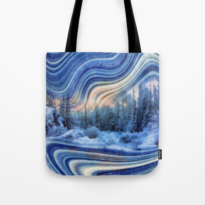 Surreal winter forest Tote Bag