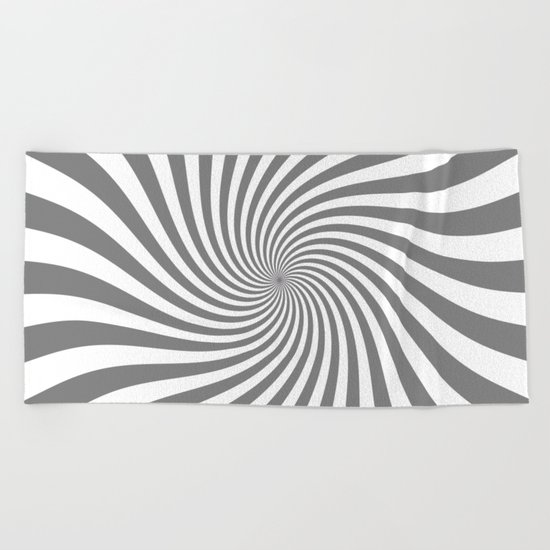 Swirl (Gray/White) Beach Towel