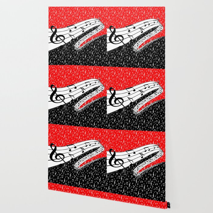 Red And Black Music Theme Wallpaper By Ibelieveimages Society6