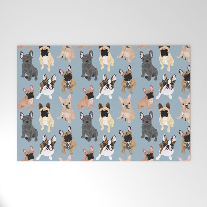 French Bulldog Welcome Mat By Artofahound Society6 French Bulldog Welcome Mat By