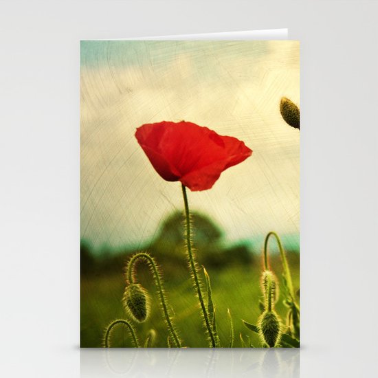 Red Poppy Stationery Cards
