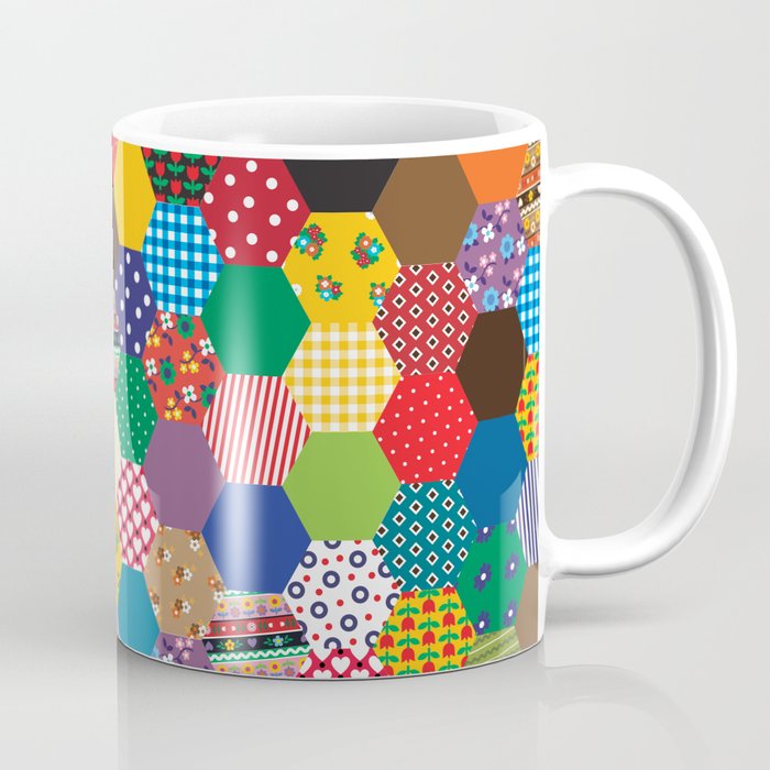 Hexagonal Patchwork Coffee Mug