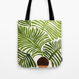 Summer Fern Simple Modern Watercolor Tote Bag