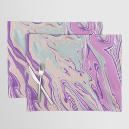 Purple Liquid Marble Swirls Placemat