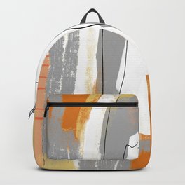 Mid Century Modern Orange Abstract  Backpack | Lines, Homegoods, Modernwallart, Goldandorange, Tableware, Luxuryhome, Homedecor, Graphicdesign, Interiordesign, Graywhite 