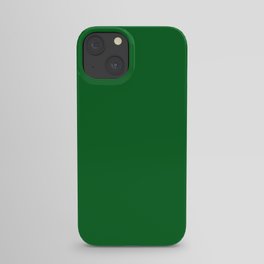 Forest Green Solid Color Block iPhone Case