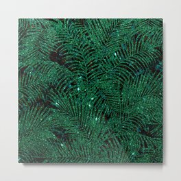 Elegant tropical emerald green glitter palm tree Metal Print | Glitter, Floral, Leaves, Abstractglitter, Foliage, Floralpattern, Tropical, Palmtreeleaves, Darkgreen, Graphicdesign 